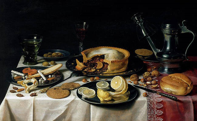 Wall Art - Painting - Still Life, 1625 by Pieter Claesz
