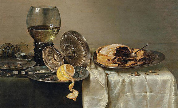 Wall Art - Painting - Willem Claesz. Heda -Haarlem, 1593/94-1680-. Still Life with Fruit Pie and various Objects -1634-... by Willem Claeszoon Heda -c 1594-c 1680-