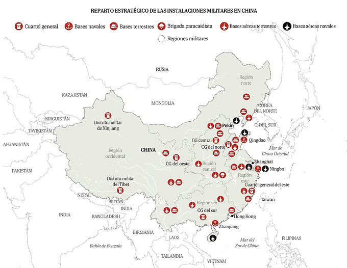 Instalaciones militares en China