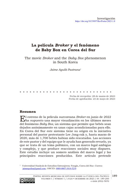 Portada del artículo