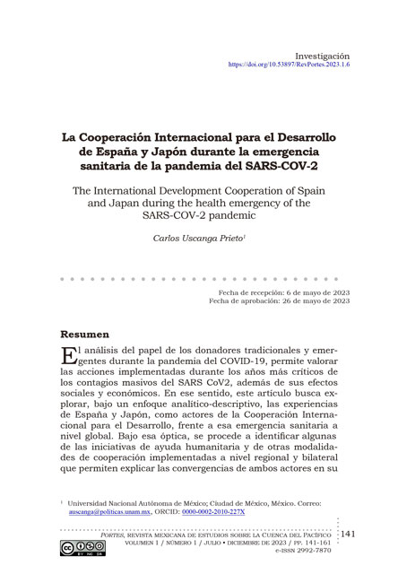 Portada del artículo