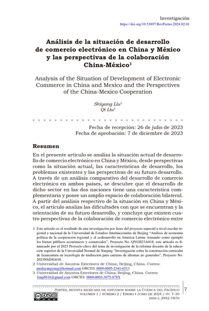 Portada del artículo