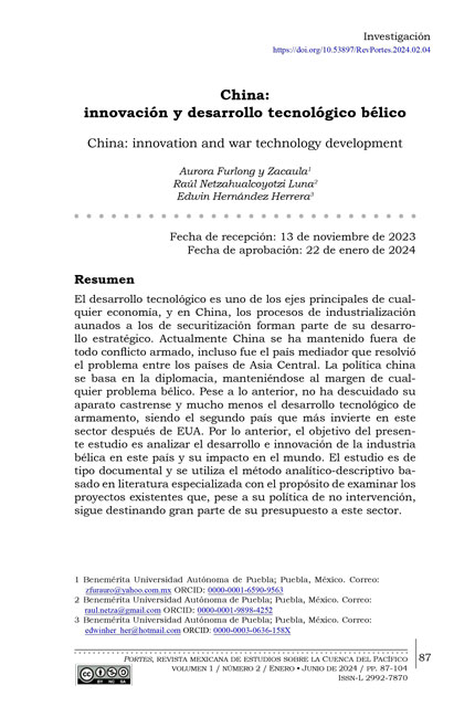 Portada del artículo