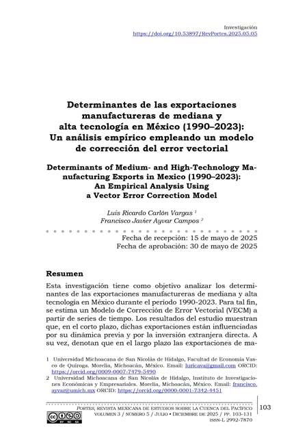 Portada del artículo