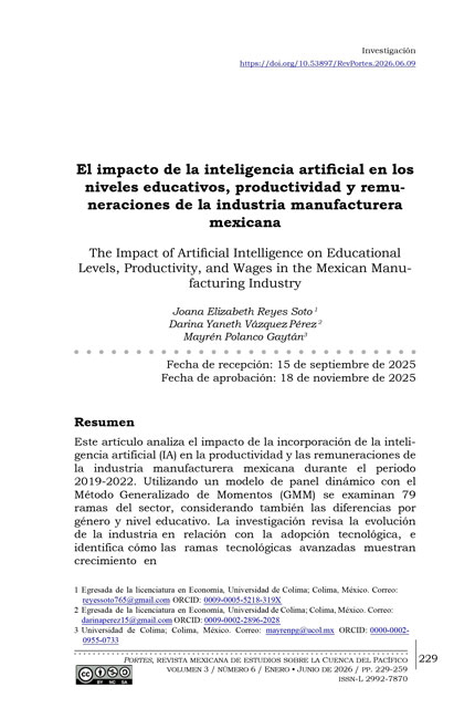 Portada del artículo